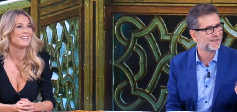 Diletta Leotta spiega a Fabio Fazio come si pronuncia Dazn