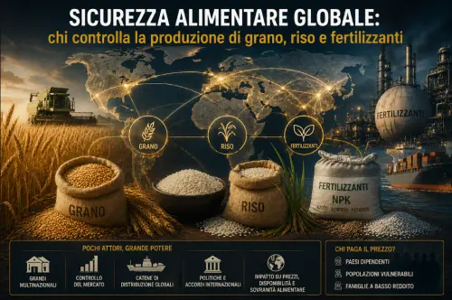 Sicurezza alimentare globale: chi controlla la produzione di grano, riso e fertilizzanti